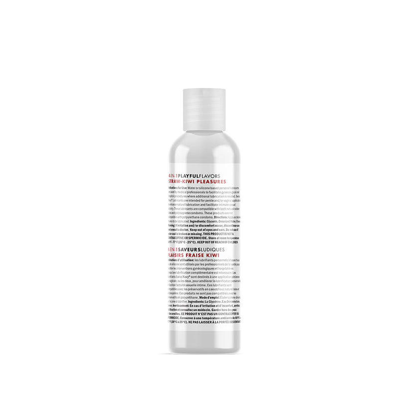 Swiss Navy - 4 in 1 Playful Flavors - Edible and Warming Lubricant and Massage Gel - Strawberry Kiwi Pleasure-Erotiekvoordeel.nl