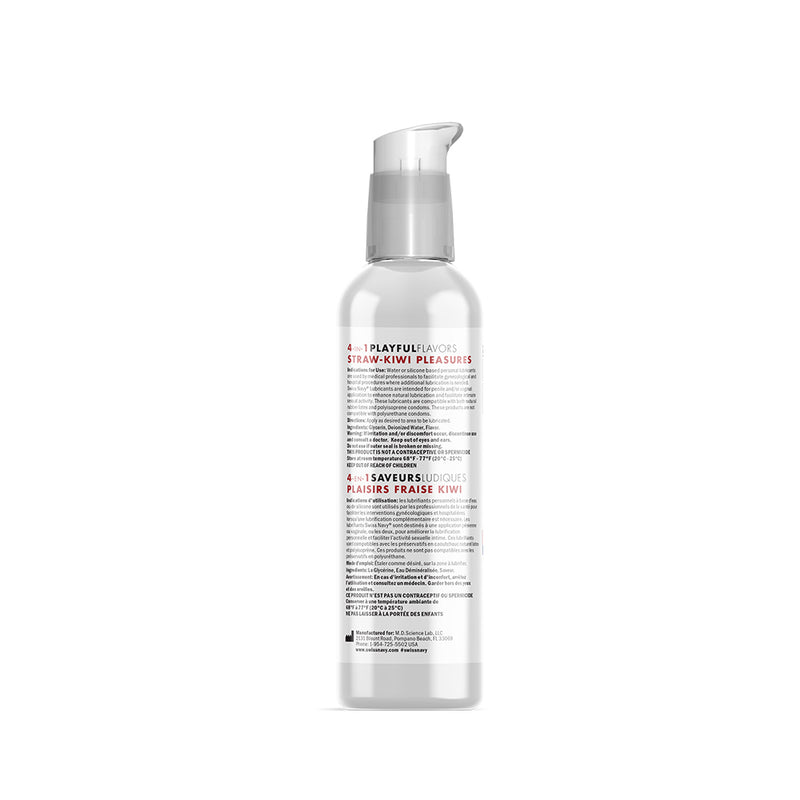Swiss Navy - 4 in 1 Playful Flavors - Edible and Warming Lubricant and Massage Gel - Strawberry Kiwi Pleasure-Erotiekvoordeel.nl