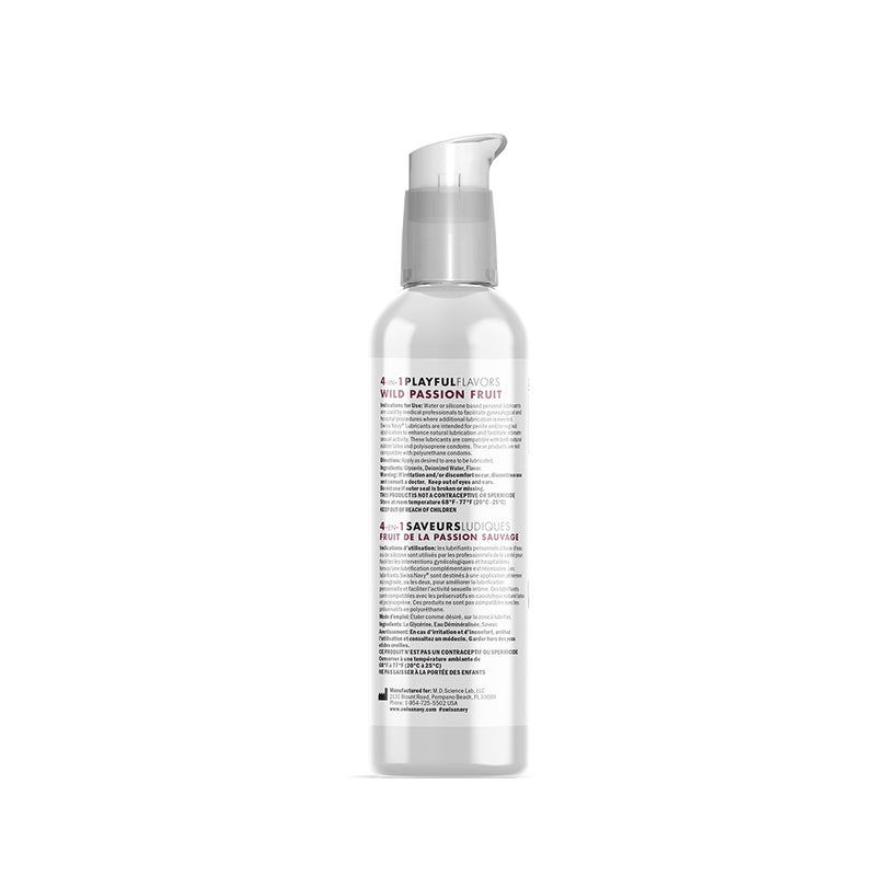 Swiss Navy - 4 in 1 Playful Flavors - Edible and Warming Lubricant and Massage Gel - Wild Passion Fruit - Erotiekvoordeel.nl