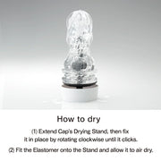 Tenga - Aero Cobalt Ring - Masturbator - Inclusief Droog Standaard - Wit-Erotiekvoordeel.nl