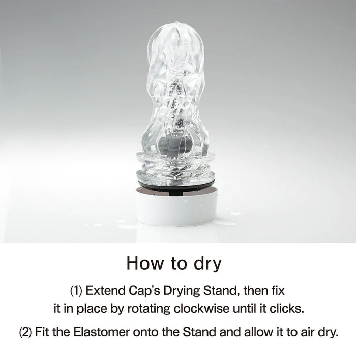 Tenga - Aero Cobalt Ring - Masturbator - Inclusief Droog Standaard - Wit-Erotiekvoordeel.nl