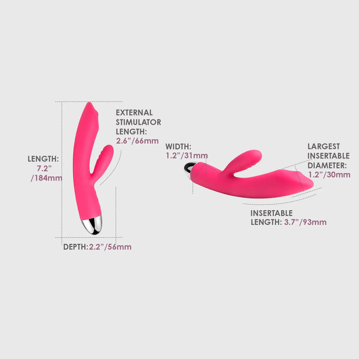 Svakom - Trysta - Rabbit Vibrator - Roze-Erotiekvoordeel.nl