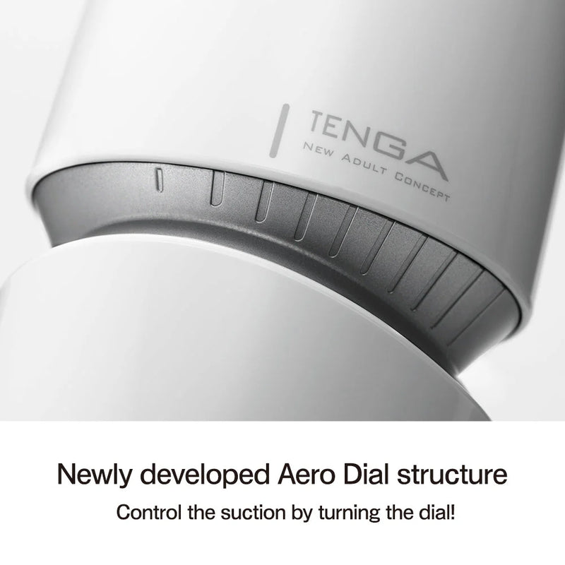 Tenga - Aero Cobalt Ring - Masturbator - Inclusief Droog Standaard - Wit-Erotiekvoordeel.nl