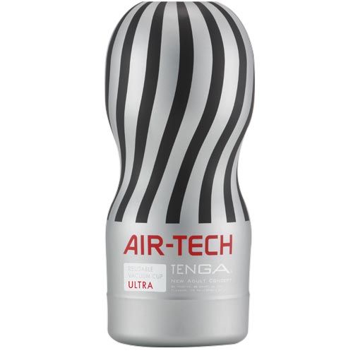 Tenga - Air-Tech Vacuum Cup Masturbator - Ultra - Zwart/Zilver-Erotiekvoordeel.nl