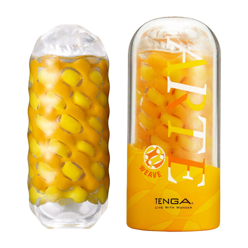 Tenga - Arte Weave Masturbator - Geel/Oranje-Erotiekvoordeel.nl