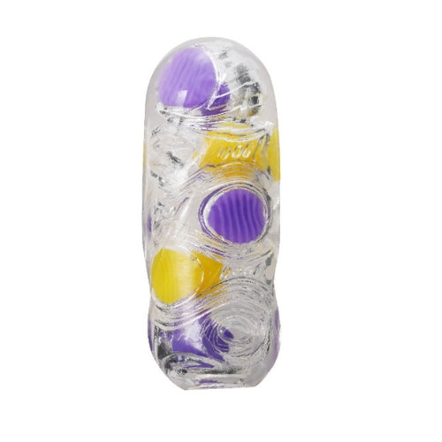 Tenga - Bobble Vacuum Cup Masturbator - Magic Marbles - Transparant/Paars/Geel-Erotiekvoordeel.nl