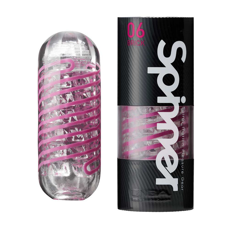 Tenga - Spinner 06 Brick Masturbator - Transparant/Paars-Erotiekvoordeel.nl