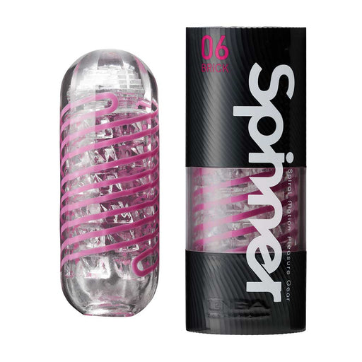 Tenga - Spinner 06 Brick Masturbator - Transparant/Paars-Erotiekvoordeel.nl