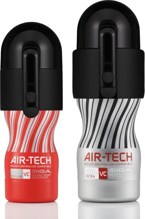 Tenga - Vacuum Controller (VC) Air-Tech Vacuum Cup Masturbator - Regular - Rood/Zilver-Erotiekvoordeel.nl