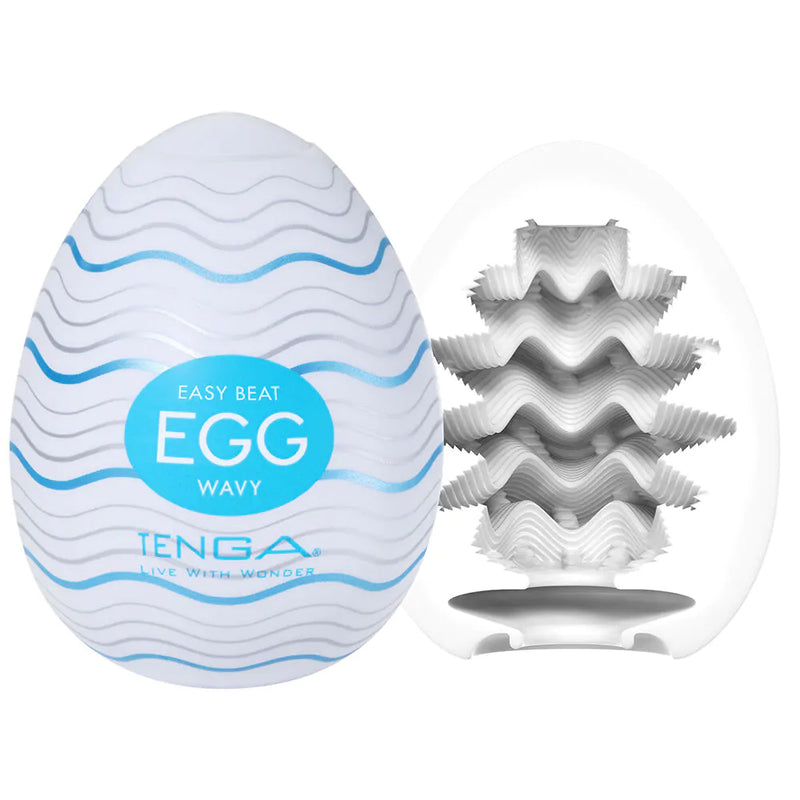 Tenga Wavy Eggs 6er-Pack - Masturbator-Set mit wellenförmigen Rippen - Erotiekvoordeel.nl