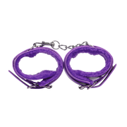 TieMeUp - Esposas de imitación de cuero - Suave forro de piel - Morado-Erotiekvoordeel.nl