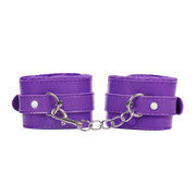 TieMeUp - Esposas de imitación de cuero - Suave forro de piel - Morado-Erotiekvoordeel.nl