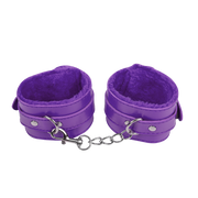TieMeUp - Esposas de imitación de cuero - Suave forro de piel - Morado-Erotiekvoordeel.nl