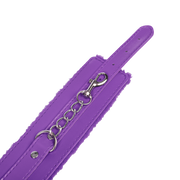 TieMeUp - Esposas de imitación de cuero - Suave forro de piel - Morado-Erotiekvoordeel.nl