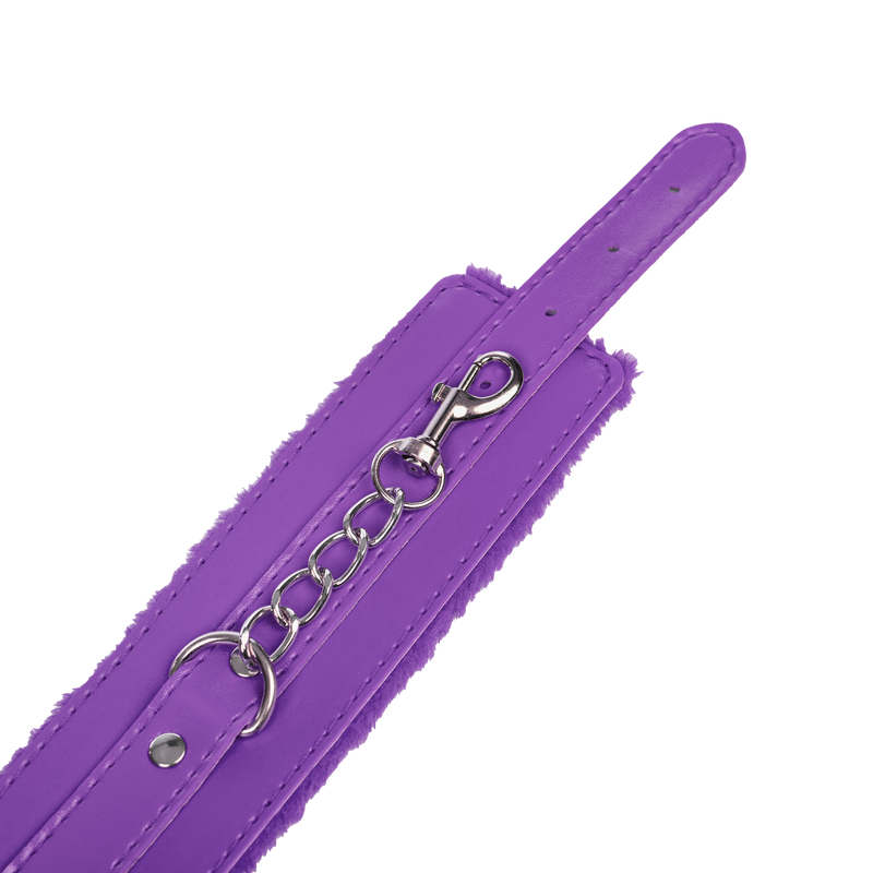 TieMeUp - Esposas de imitación de cuero - Suave forro de piel - Morado-Erotiekvoordeel.nl