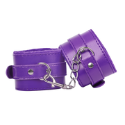 TieMeUp - Esposas de imitación de cuero - Forro de piel suave - Morado-Erotiekvoordeel.nl