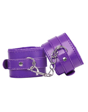 TieMeUp - Esposas de imitación de cuero - Suave forro de piel - Morado-Erotiekvoordeel.nl
