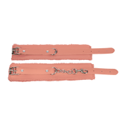 TieMeUp - Esposas de imitación de cuero - Suave forro de piel - Rosa - Erotiekvoordeel.nl