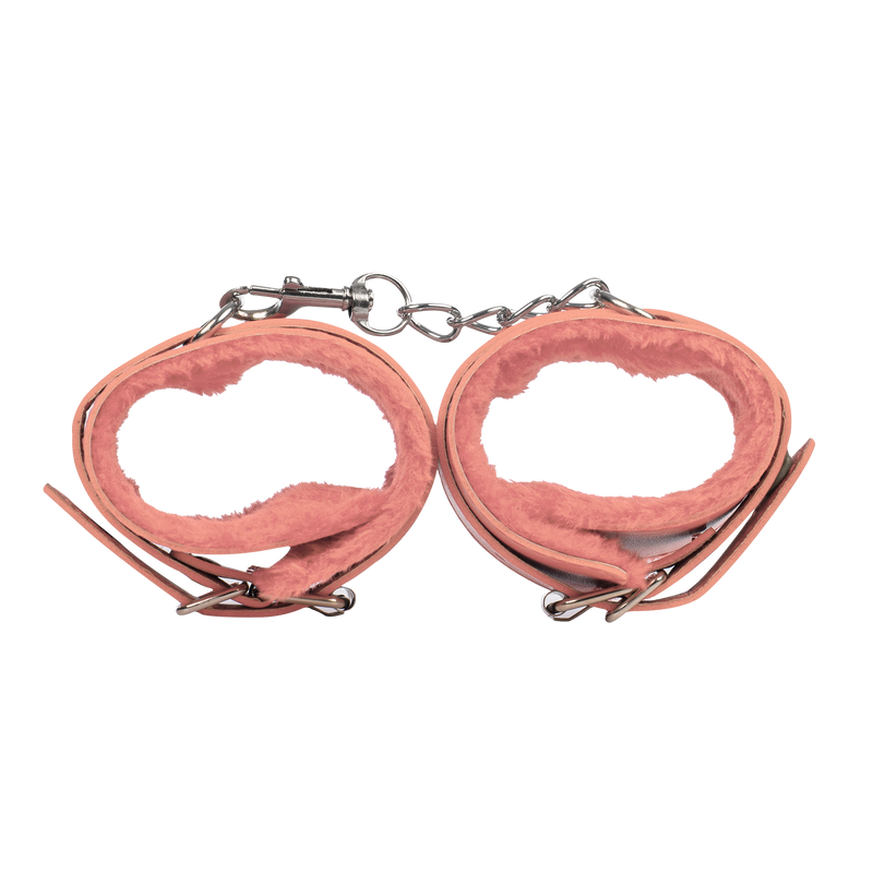 TieMeUp - Esposas de imitación de cuero - Suave forro de piel - Rosa - Erotiekvoordeel.nl
