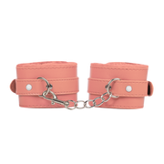 TieMeUp - Esposas de imitación de cuero - Suave forro de piel - Rosa-Erotiekvoordeel.nl