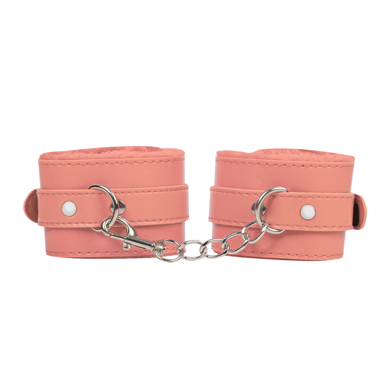 TieMeUp - Esposas de imitación de cuero - Suave forro de piel - Rosa-Erotiekvoordeel.nl