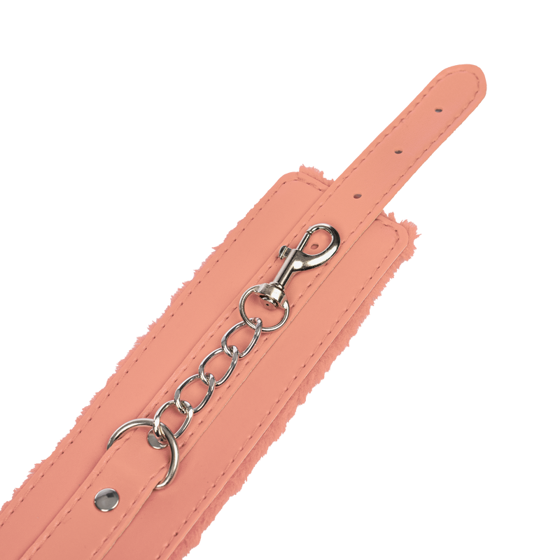 TieMeUp - Esposas de imitación de cuero - Suave forro de piel - Rosa-Erotiekvoordeel.nl