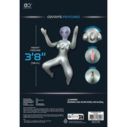 To Infinity - Opblaaspop Alien Vrouw met Drie Borsten - Zilver-Erotiekvoordeel.nl