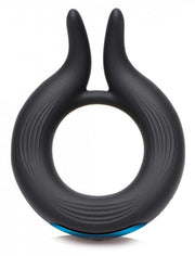 Trinity Vibes - Cock Viper - Anillo vibrador Dual Stim - Negro-Erotiekvoordeel.nl