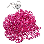 Ultimate Bondage Submission Chain - Bondage Chain - 6 meters - Pink - With Lock-Erotiekvoordeel.nl