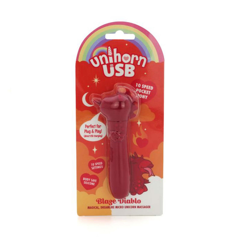 Unihorn Bullet Vibrator - Blaze Diablo - Weinrot - Erotiekvoordeel.nl