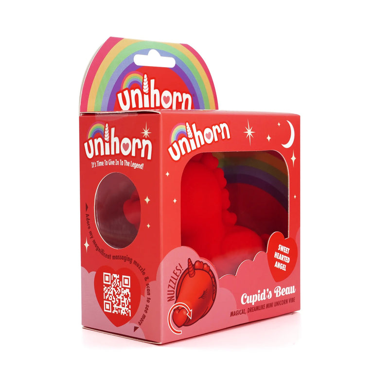 Unihorn Cupid's Beau - Vibrator - Silikon - USB-aufladbar - Rot - Erotiekvoordeel.nl
