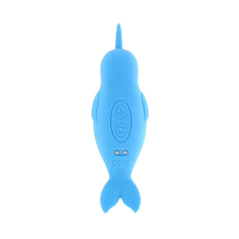 Unihorn of the Sea – Neigh Mo – The Narwal Blue - Mini vibromasseur - Bleu-Erotiekvoordeel.nl