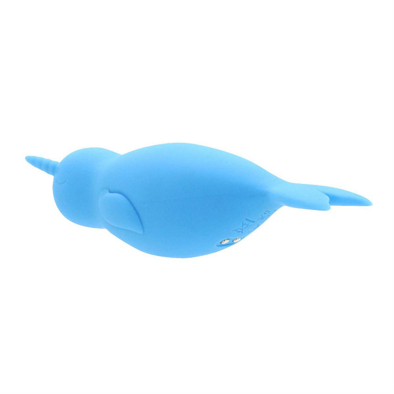 Unihorn of the Sea – Neigh Mo – The Narwal Blue - Mini vibromasseur - Bleu-Erotiekvoordeel.nl