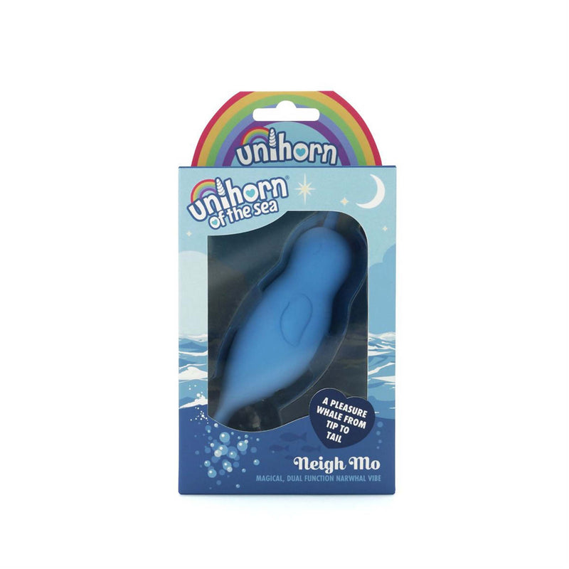 Unihorn of the Sea – Neigh Mo – The Narwal Blue - Mini vibromasseur - Bleu-Erotiekvoordeel.nl