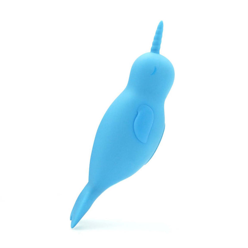 Unihorn of the Sea – Neigh Mo – The Narwal Blue - Mini vibromasseur - Bleu-Erotiekvoordeel.nl