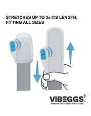 VIBEGGS - Blow Misty - Vibrierende Masturbationshülle und Fingervibrator - Weiß - Erotiekvoordeel.nl
