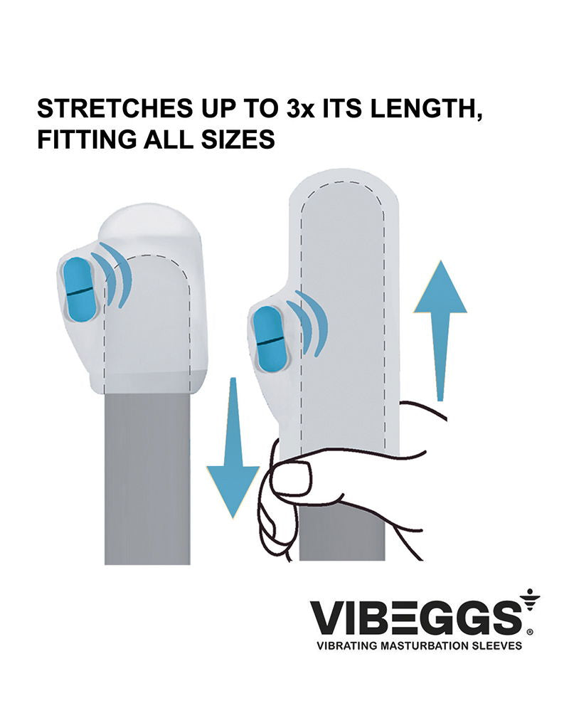 VIBEGGS - Blow Misty - Vibrierende Masturbationshülle und Fingervibrator - Weiß - Erotiekvoordeel.nl