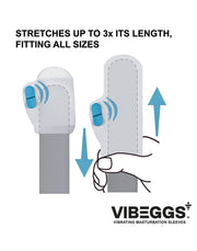 VIBEGGS - Naughty Nubs - Vibrierende Masturbationshülle und Fingervibrator - Weiß - Erotiekvoordeel.nl
