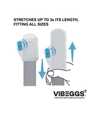 VIBEGGS - Ribs Delight - Vibrierende Masturbationshülle und Fingervibrator - Weiß-Erotiekvoordeel.nl