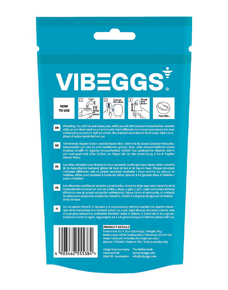 VIBEGGS - Twisty Tongues - Vibrierende Masturbationshülle und Fingervibrator - Weiß - Erotiekvoordeel.nl