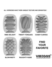 VIBEGGS - Twisty Tongues - Vibrierende Masturbationshülle und Fingervibrator - Weiß - Erotiekvoordeel.nl
