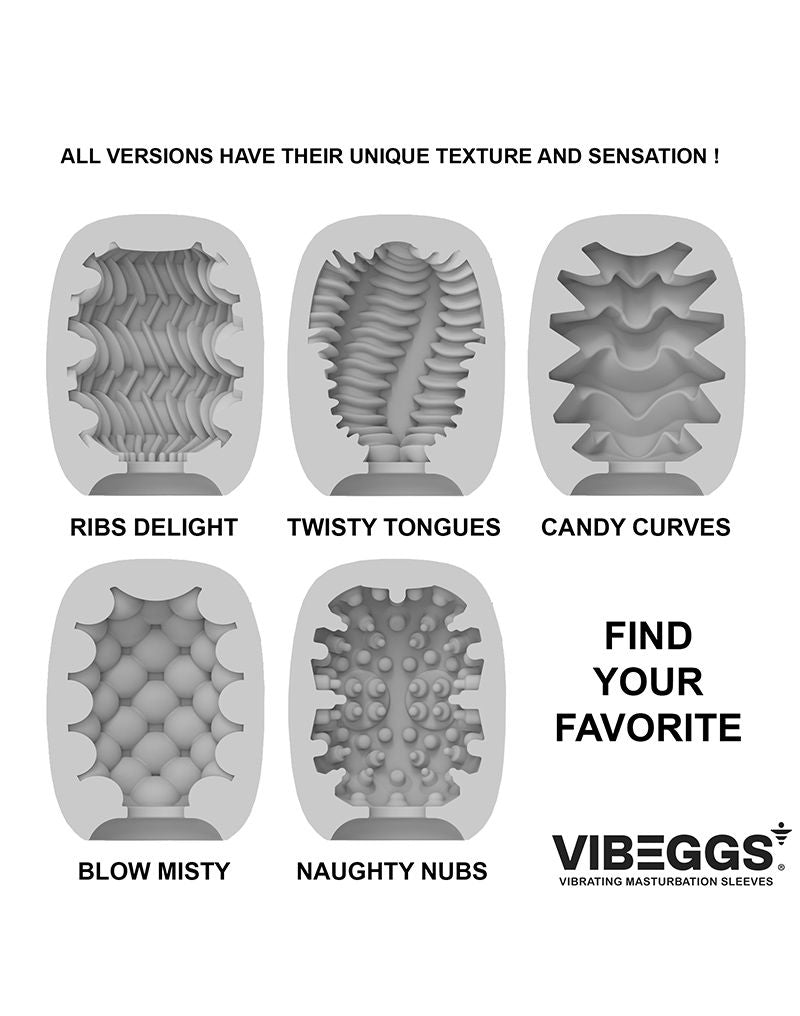 VIBEGGS - Twisty Tongues - Vibrierende Masturbationshülle und Fingervibrator - Weiß - Erotiekvoordeel.nl