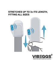 VIBEGGS - Twisty Tongues - Vibrierende Masturbationshülle und Fingervibrator - Weiß - Erotiekvoordeel.nl