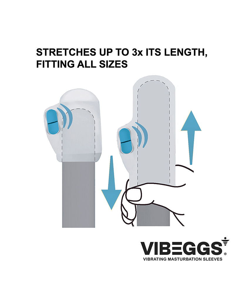 VIBEGGS - Twisty Tongues - Vibrierende Masturbationshülle und Fingervibrator - Weiß - Erotiekvoordeel.nl