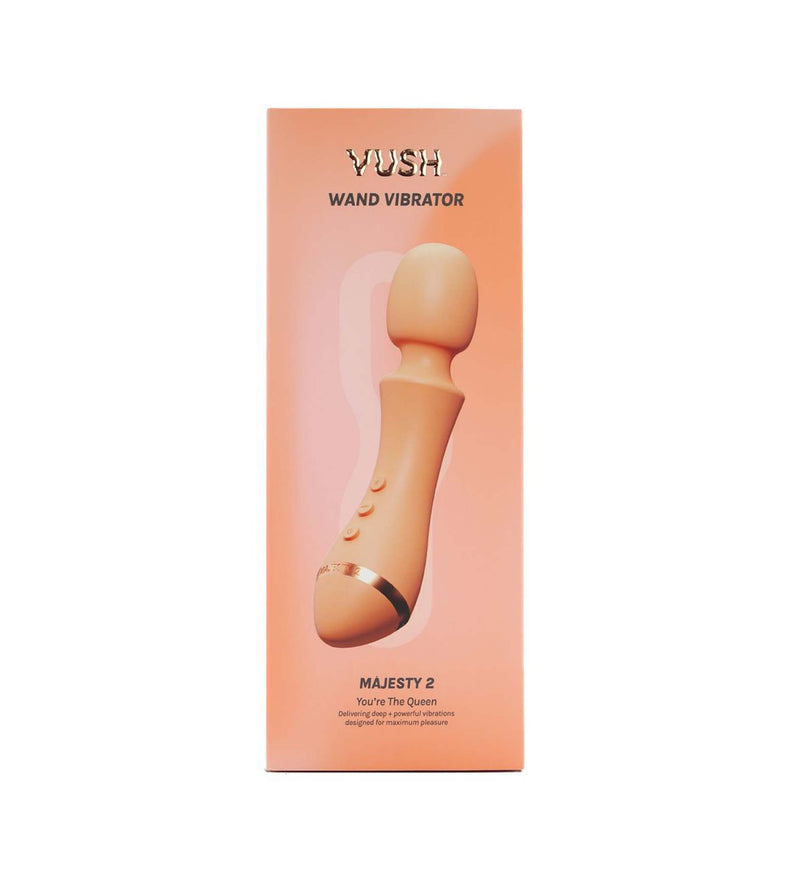 Vush - Vibromasseur à tige Majesty 2 - Rose pêche-Erotiekvoordeel.nl