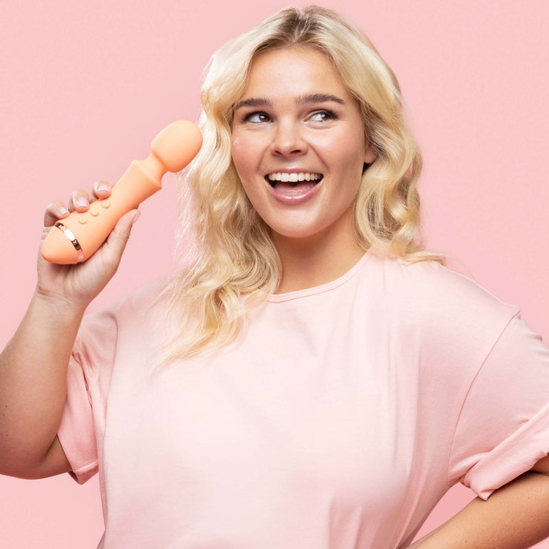 Vush - Vibromasseur à tige Majesty 2 - Rose pêche-Erotiekvoordeel.nl