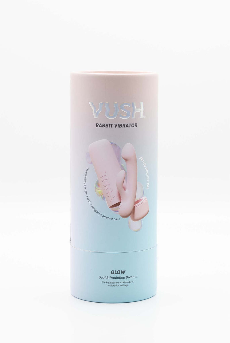 Vush - Pop Glow - Vibrador Rabbit de doble estimulación - Con estuche de almacenamiento - Rosa claro-Erotiekvoordeel.nl