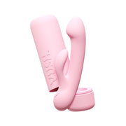 Vush - Pop Glow - Vibrador Rabbit de doble estimulación - Con estuche de almacenamiento - Rosa claro - Erotiekvoordeel.nl