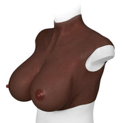 XX-DreamToys - Ultra Realistische Bodysuit - Drag - Bovenlijf Met Borsten - Bruin-Erotiekvoordeel.nl