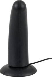 You2Toys - Vibrador anal de silicona con curvatura - Apto para arnés - Negro-Erotiekvoordeel.nl